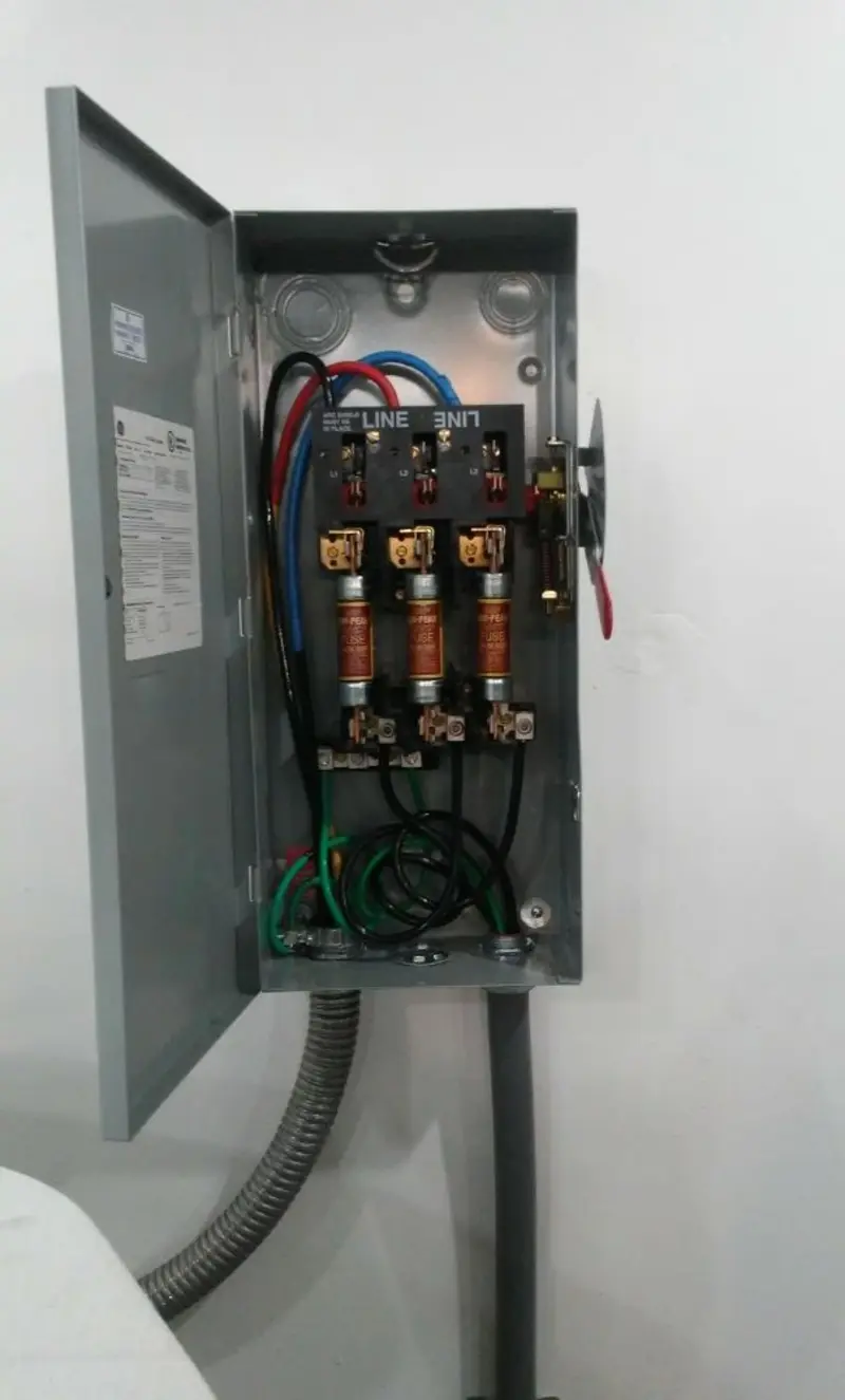 Three-phase disconnect switch installed for Electrical Wiring & Rewiring in Fox Point