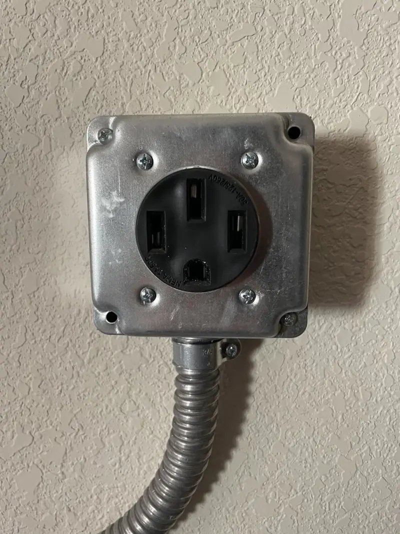 NEMA 14-50 outlet installed for Smart Home Electrical in Fox Point